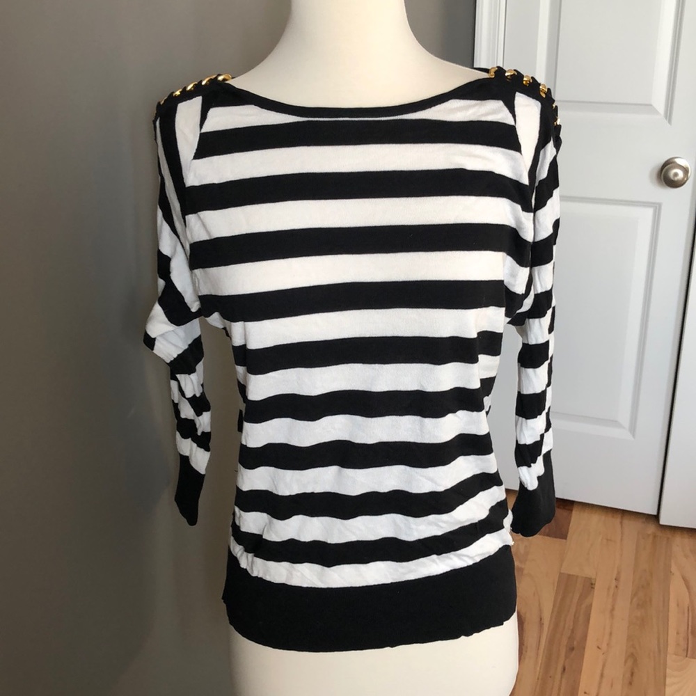 NWOT striped Michael Kors sweater with chains